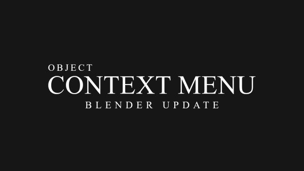 Object Context Menu Update Blender Add-On
